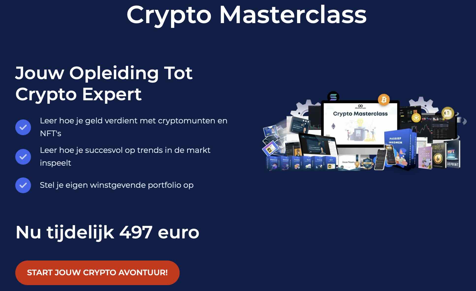 Crypto Masterclass aanbieding